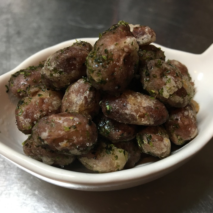 余った金時豆で!カリッとのり塩スナック♪